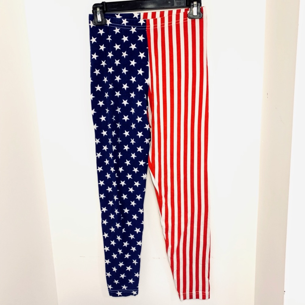 American Apparel American flag leggings.